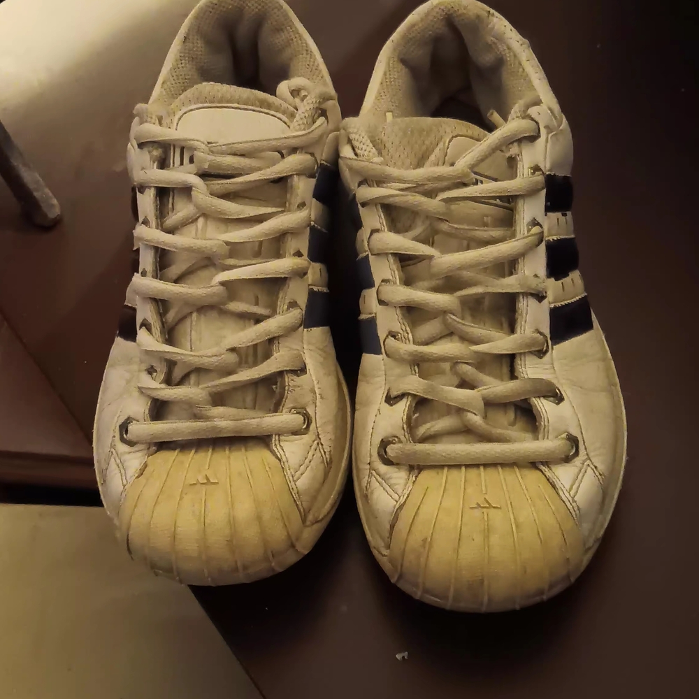 adidas White and Black Men's Shoes - Picture 1 of 6